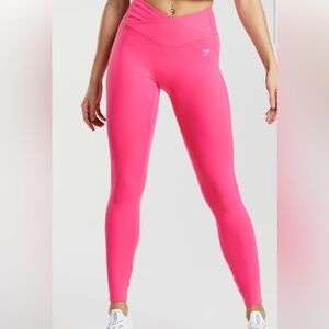 Gymshark Crossover Leggings Bright Fuchsia Pink Medium